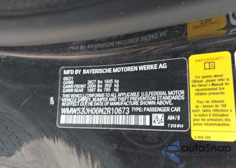 2022 Mini Hardtop Cooper S z USA, uszkodzony, nr VIN WMW53DH06N2R10673